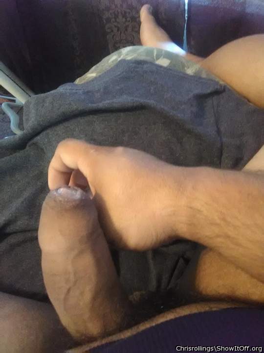 Nice-looking thick uncut cock
