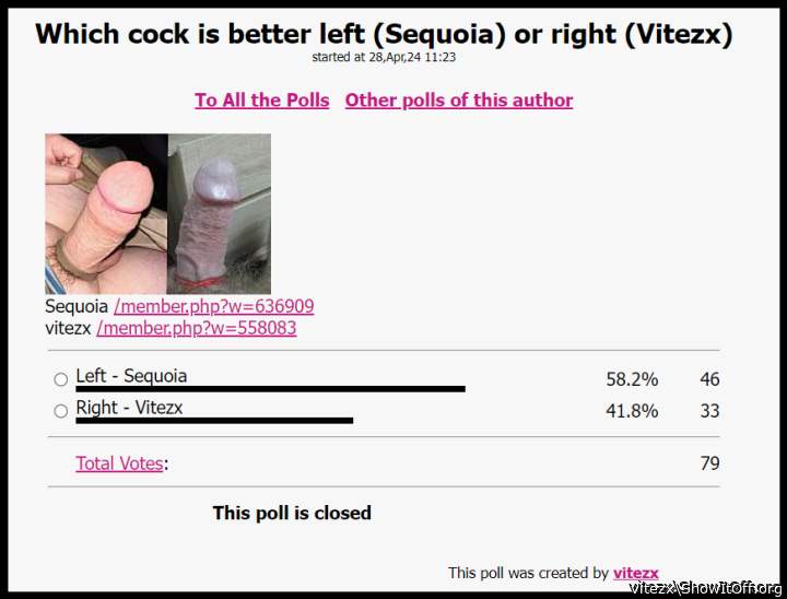 Sequoia has bigger, stronger and nicer cock then Vitezx