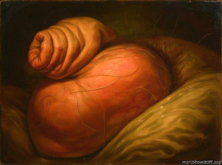 Closeup uncut foreskin Art