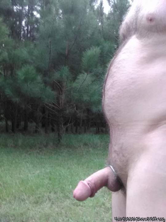 Mmmmmm....love a naked man showing off his hot cock outdoors